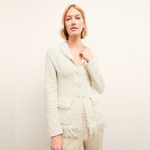 M.M. LAFLEUR The Porter Jacket - Interweave with Pockets Ivory Women’s XL